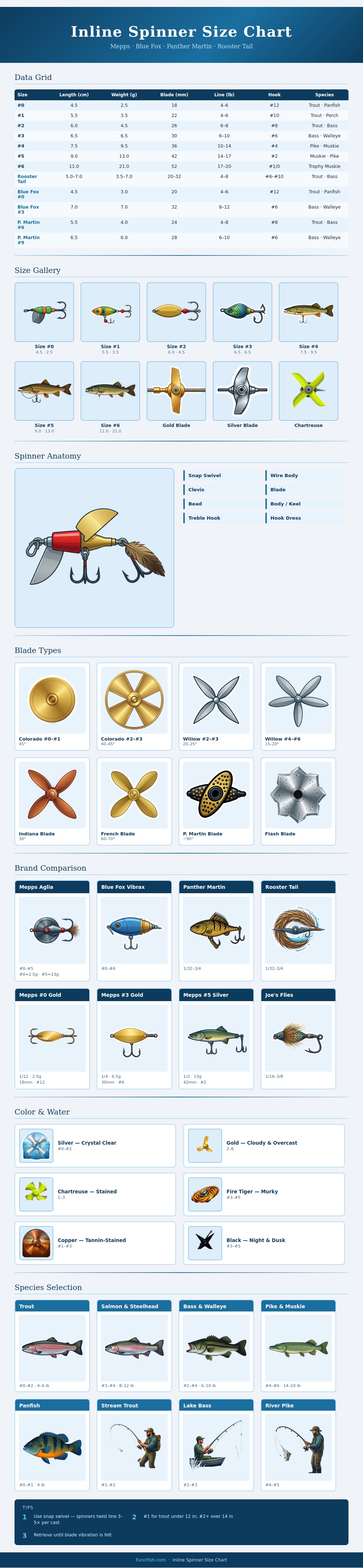 Inline Spinner Size Chart