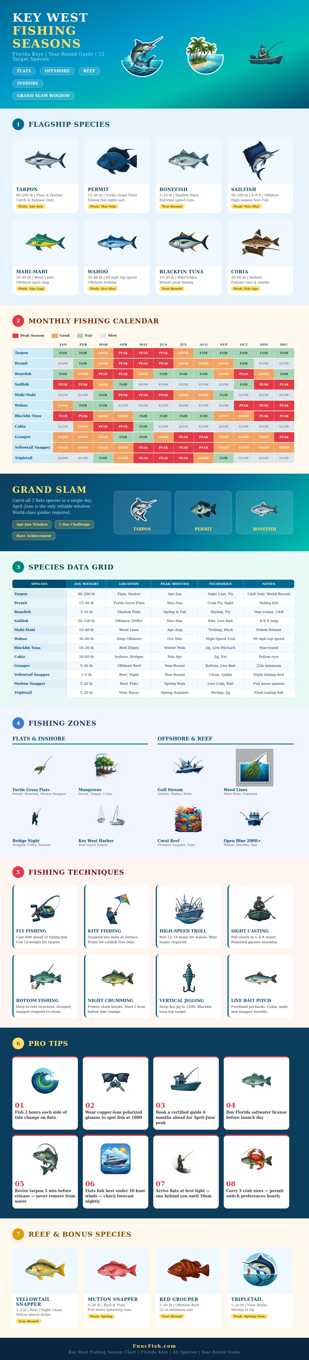 Key West Fishing Season Chart