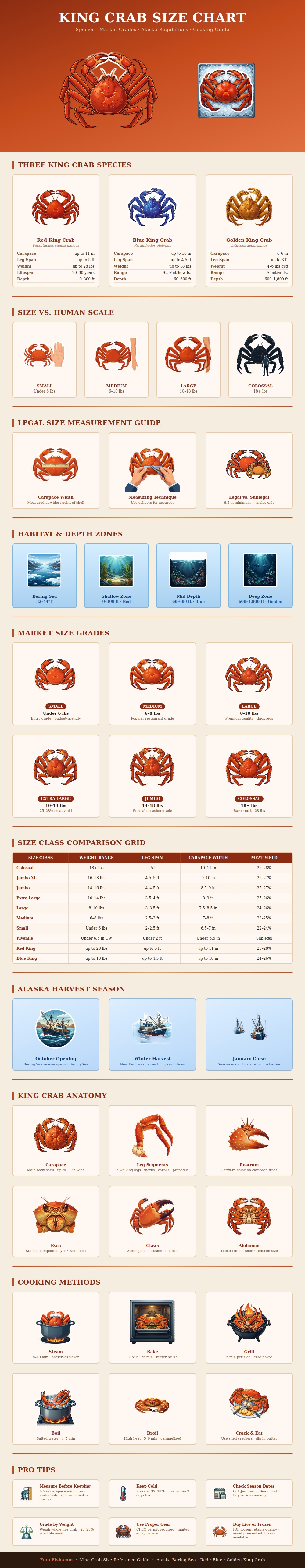 King Crab Size Chart
