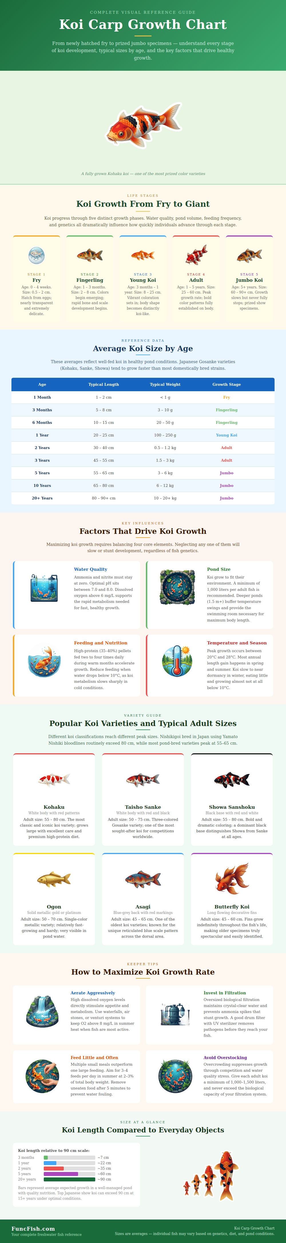Koi Carp Growth Chart