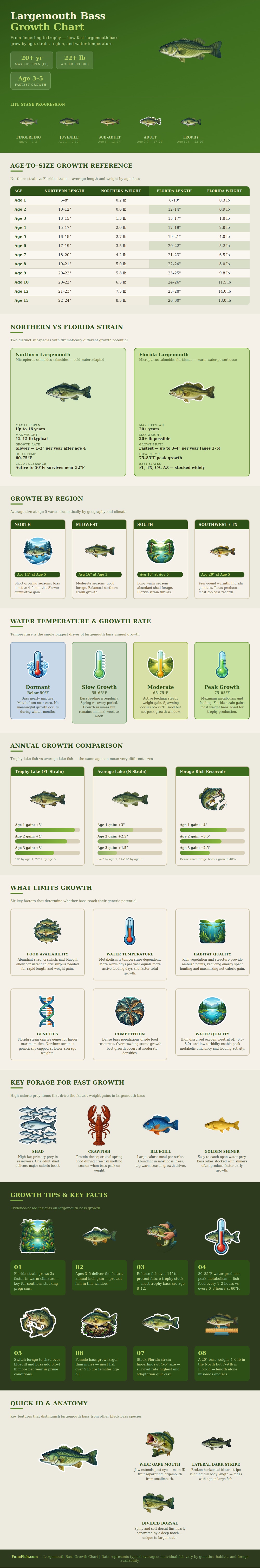 Largemouth Bass Growth Chart