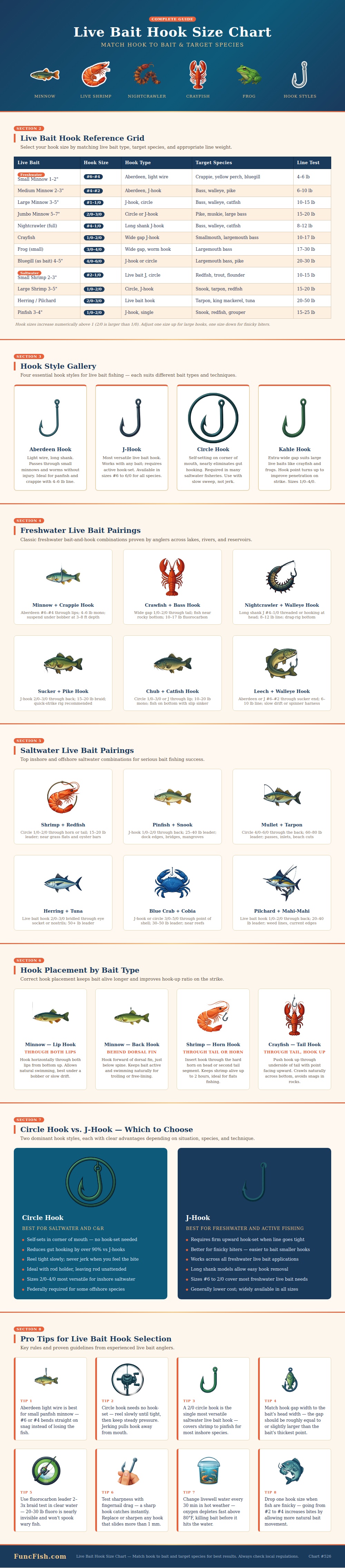 Live Bait Hook Size Chart