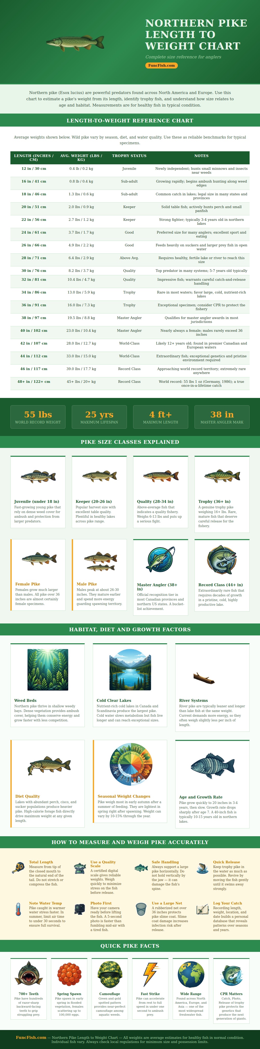 Northern Pike Length To Weight Chart