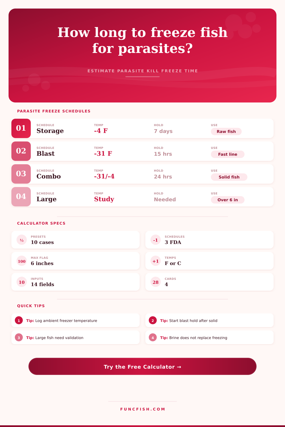 Parasite Kill Freeze Time Calculator
