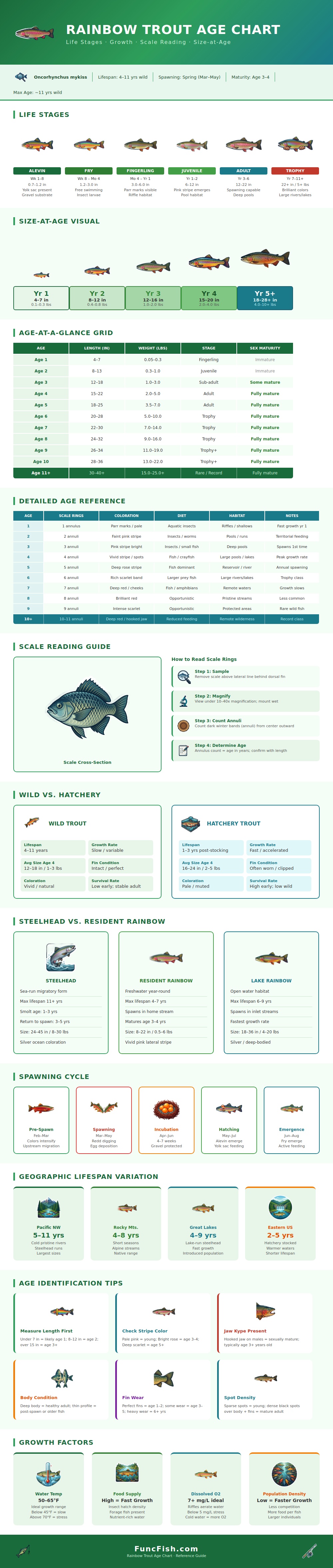 Rainbow Trout Age Chart