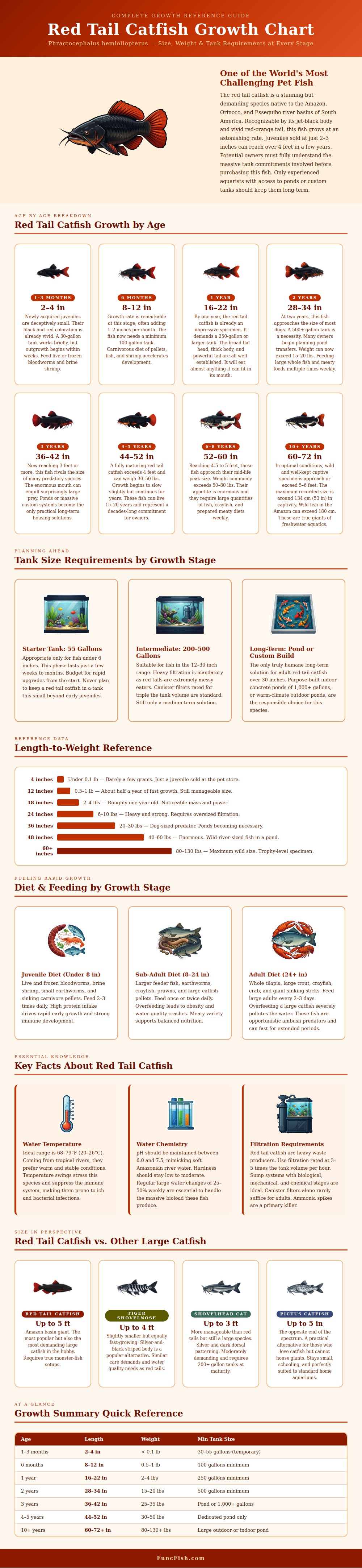Red Tail Catfish Growth Chart