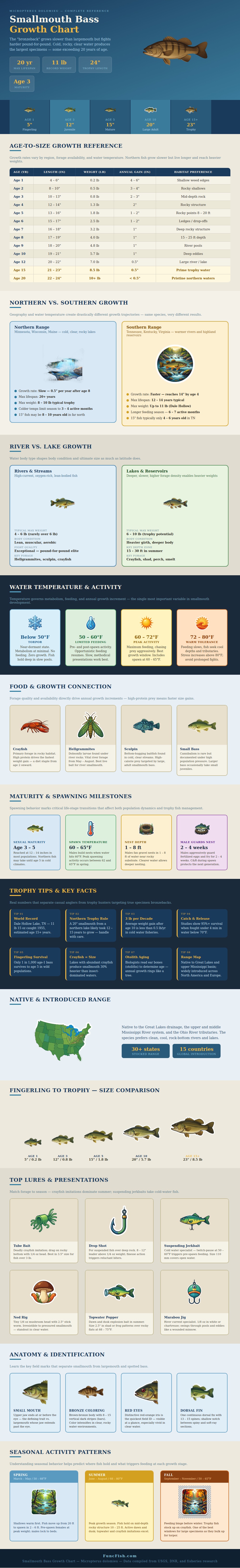 Smallmouth Bass Growth Chart
