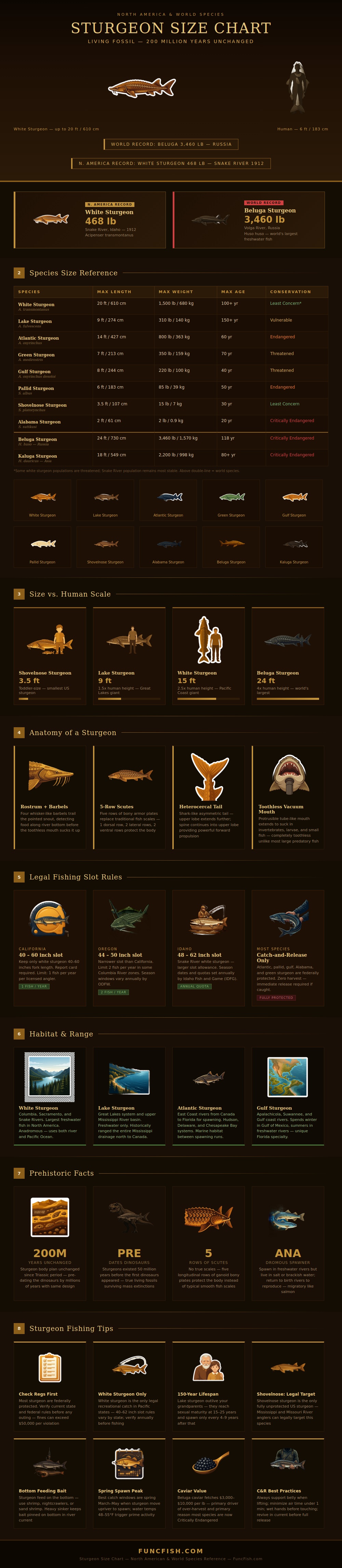 Sturgeon Size Chart