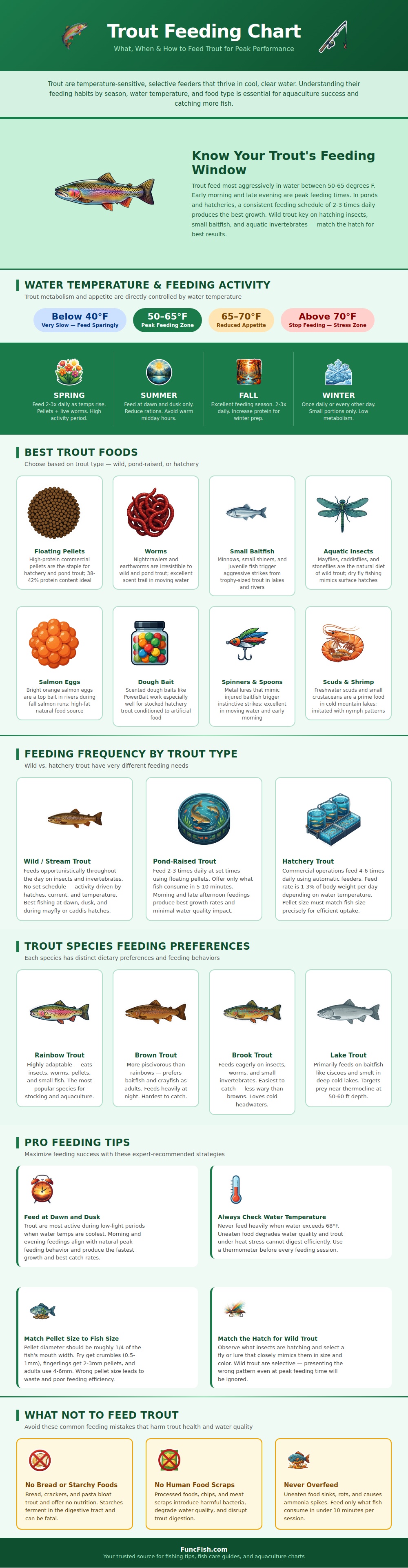 Trout Feeding Chart
