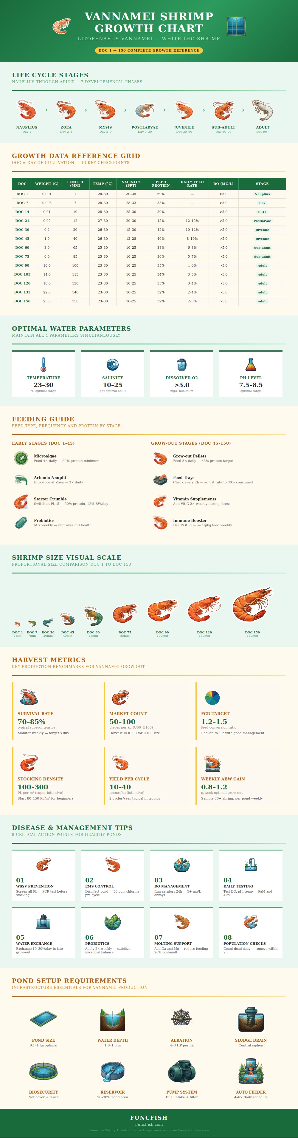 Vannamei Shrimp Growth Chart