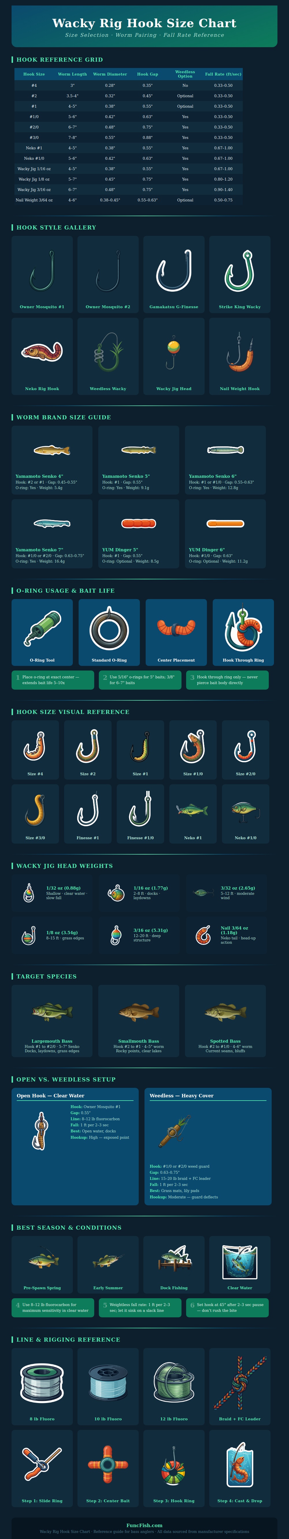 Wacky Rig Hook Size Chart