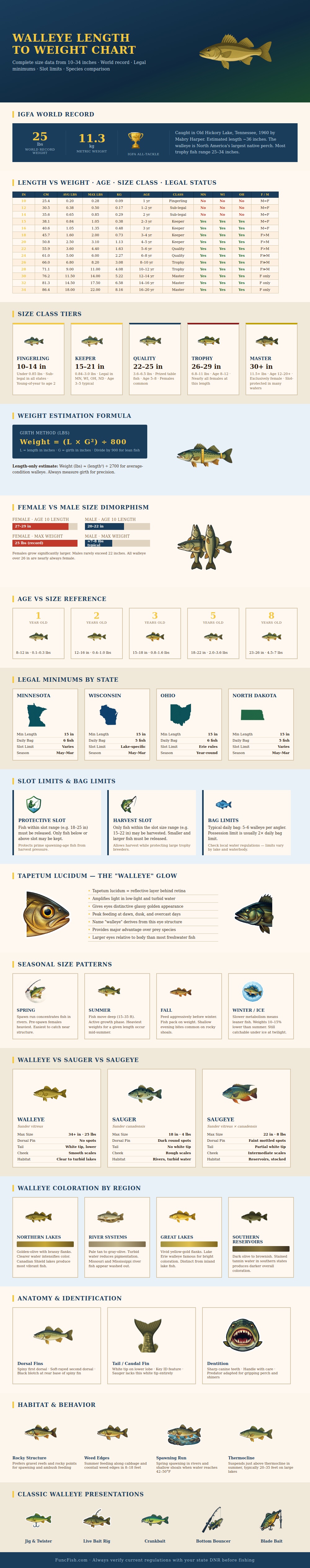 Walleye Length To Weight Chart